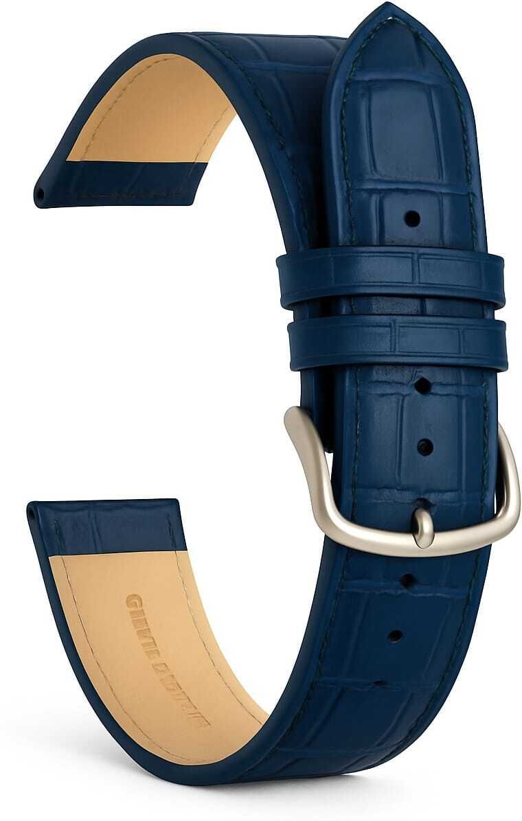 RStraps 22mm Croc blue 22 mm Genuine Leather Watch Strap-image-30
