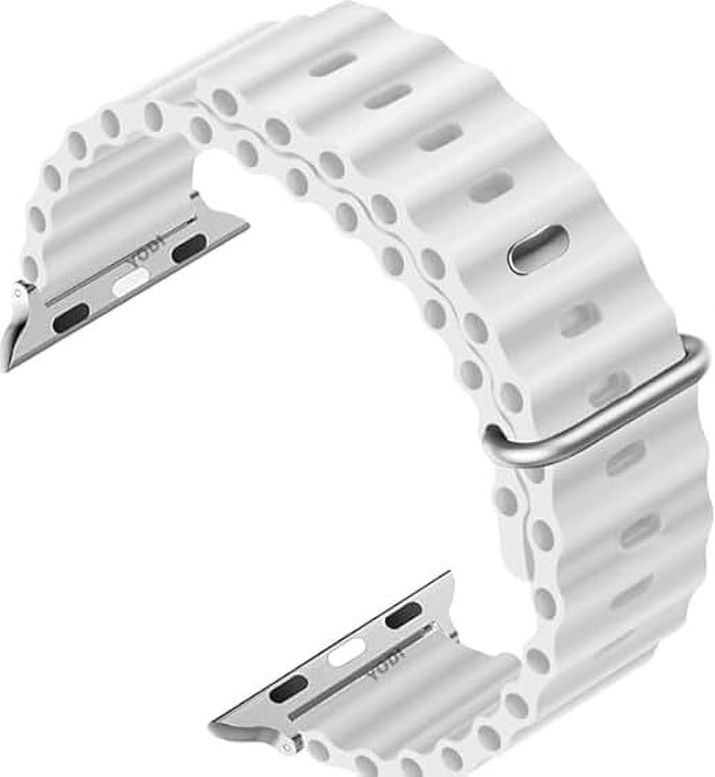 Sai White Silicone Watch Strap Adjustable Soft Sport Band Buckle 18 mm Silicone Watch Strap-image-4