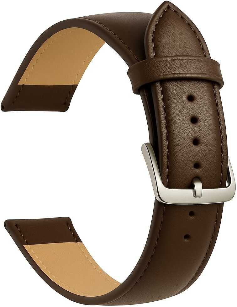rstraps 22mm brown leather strap for watch | watch strap belt for men | replacement band 20 mm genuine leather watch strap