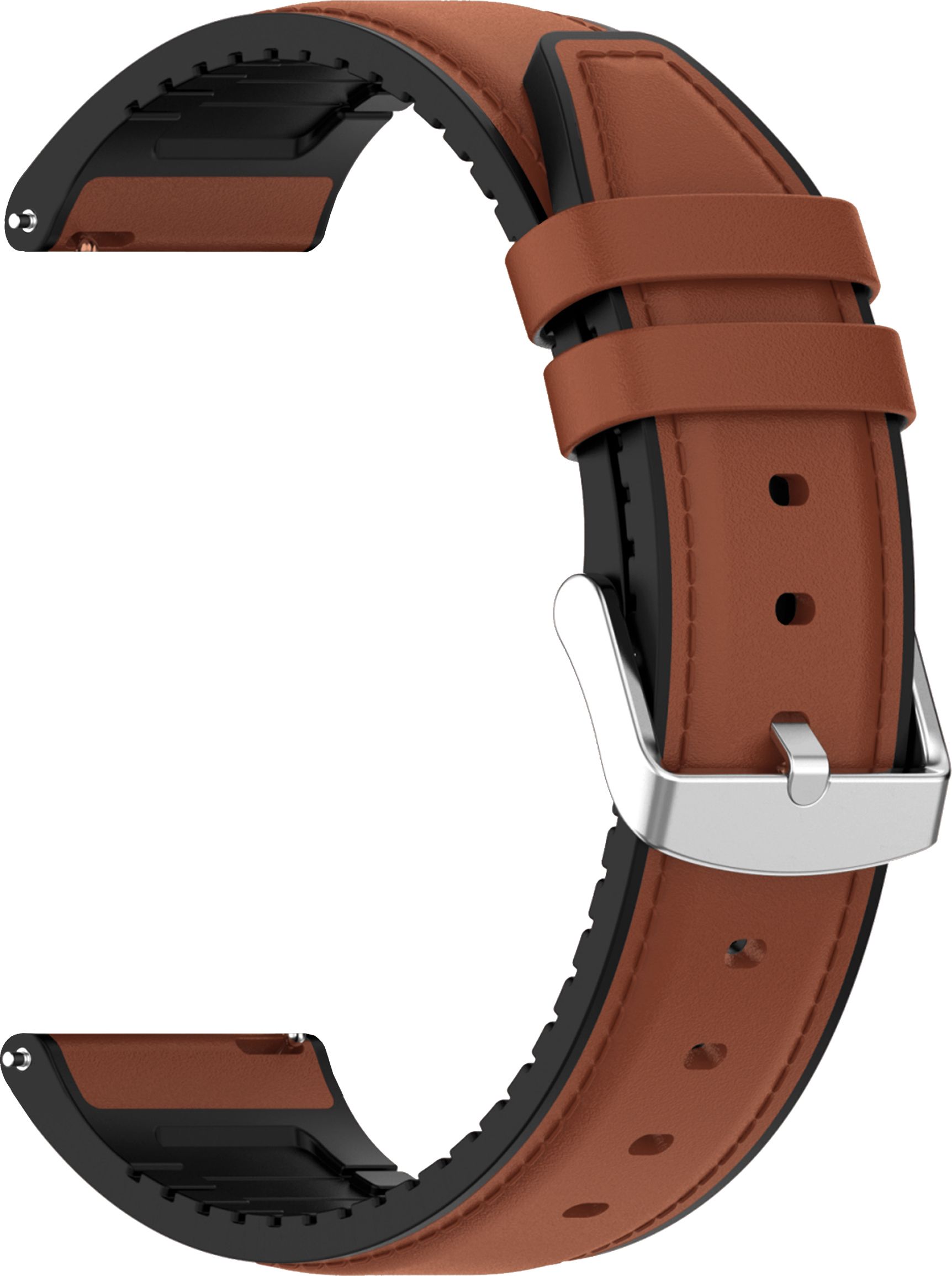 ACM WSM33U22BR3897 Watch Strap Leather Silicone Belt 22mm for |Noise Halo 2 Mod Smartwatch Brown Smart Watch Strap-image-27