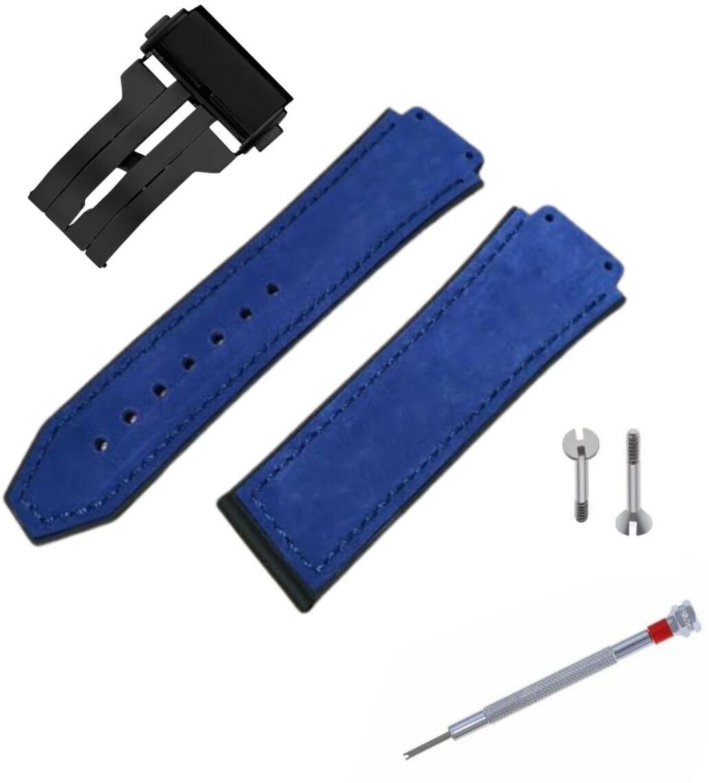 Bharasoft [HBAL]Compatible Strap for HUB-LOT Watches, With Lock & Tool 25 mm Genuine Leather Watch Strap-picture-18