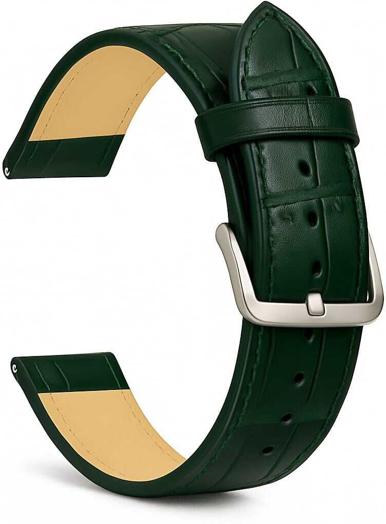 RStraps 20mm Croc Green Genuine Leather Strap Belt for Men | Replacement Band 20 mm Genuine Leather Watch Strap-image-29