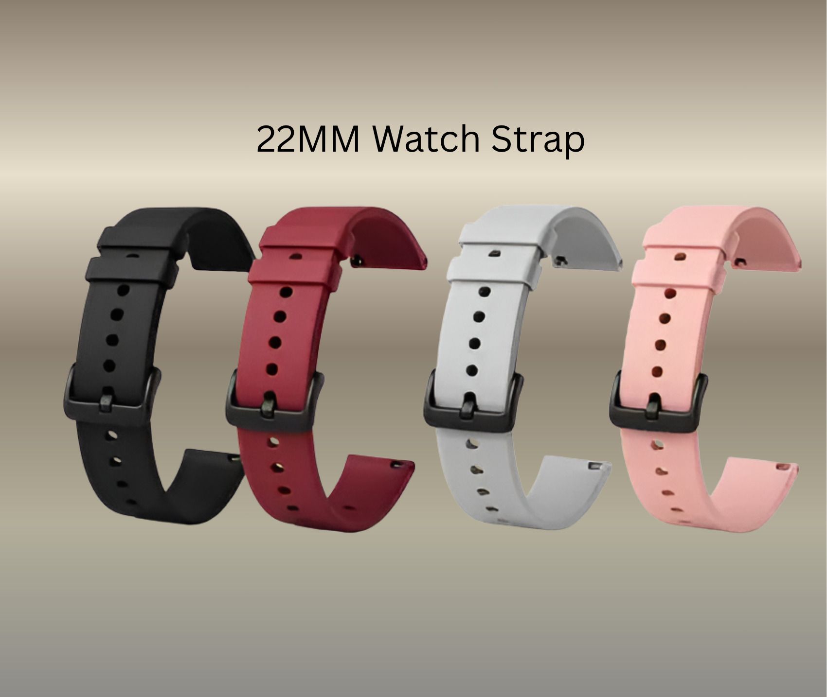 Firetook 22mm Set 4 Premium Soft Wrist Watch Strap Belt (Compatible Watch List In Photo) 22 mm Silicone Watch Strap-image-4
