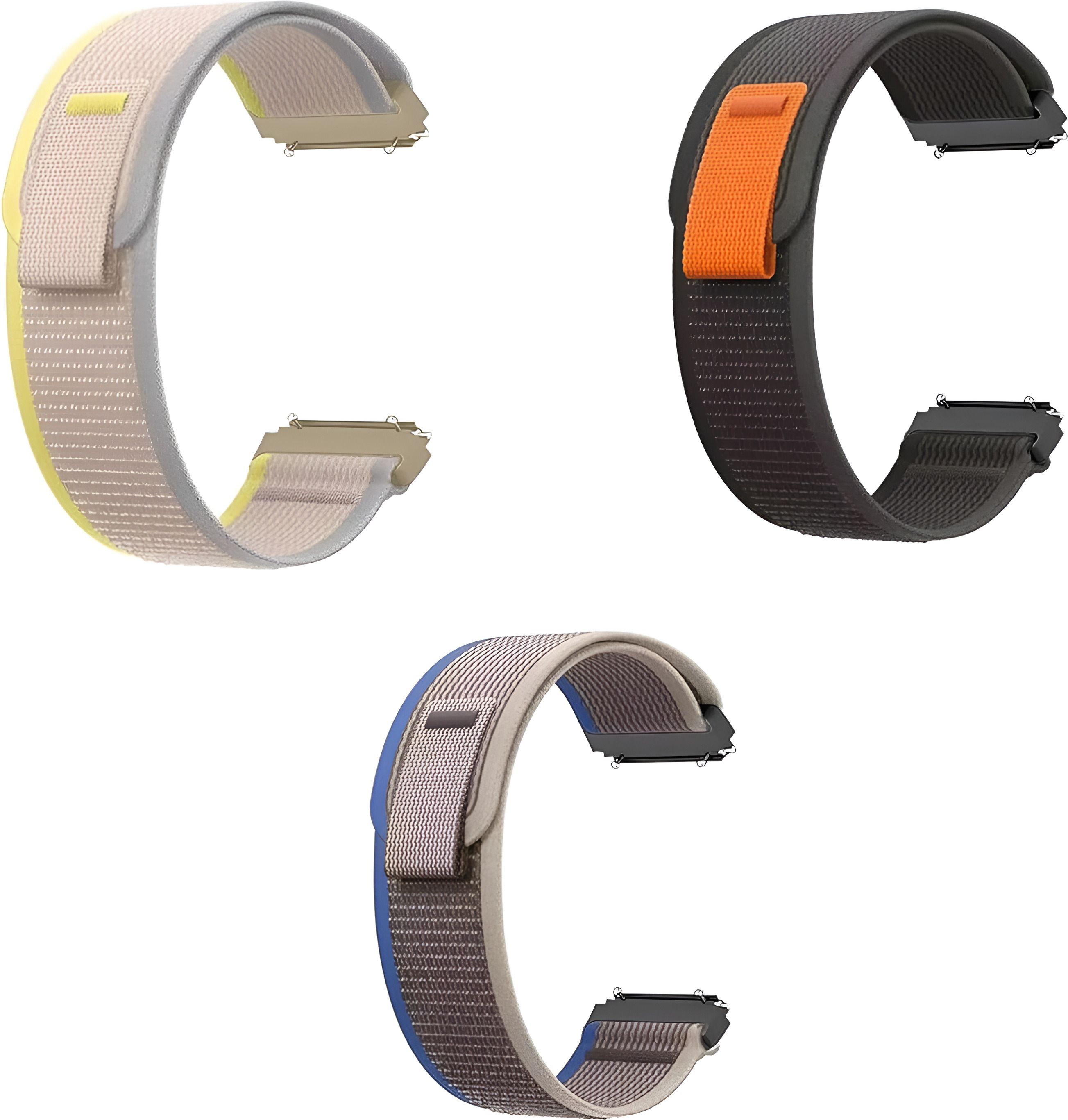 Firetook 22mm Adjustable Pack 3 Nylon Trail Loop Velcro (Compatible Watch List In Photo) 22 mm Fabric Watch Strap-image-17