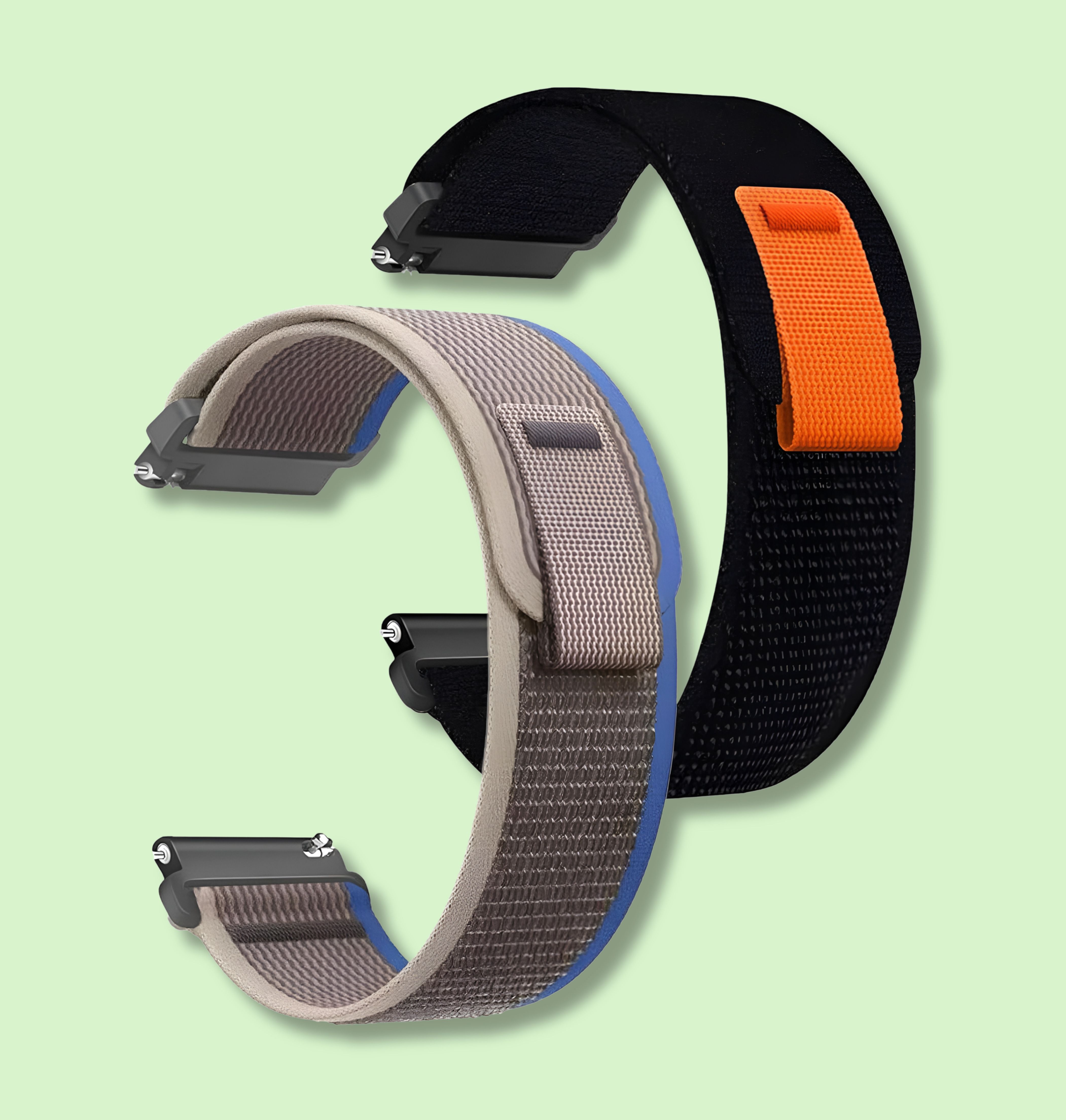 Firetook 22mm Set 2 Watch Strap Velcro Nylon Trail Loop Compatible Watch List In Photo/V3 22 mm Fabric Watch Strap-image-35
