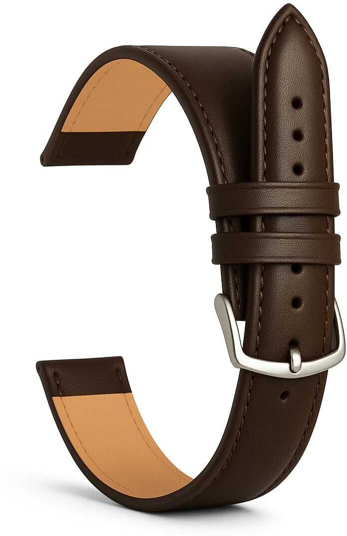 RStraps 18mm Dark Brown Genuine Leather Strap Belt for Woman Replacement Band 18 mm Genuine Leather Watch Strap-image-44