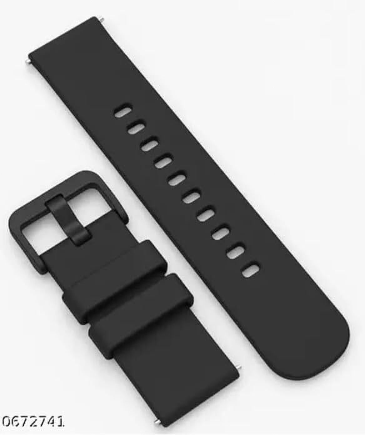 dhriyag 22MM Silicone Strap, Nylon Strap, Magnetic Chain Strap, Premium 5 mm Silicone Watch Strap-image-9