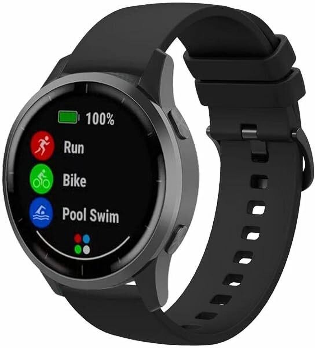 dhriyag 22mm Soft Silicone Band with Black Metal Buckle Strap 7 mm Silicone Watch Strap-image-37