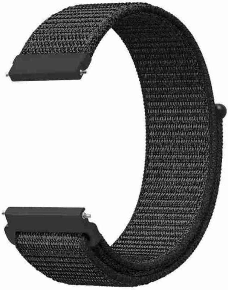 Global Creations 22 mm Nylon black strap universal for all 22 mm watches 22 mm Fabric Watch Strap-image-19