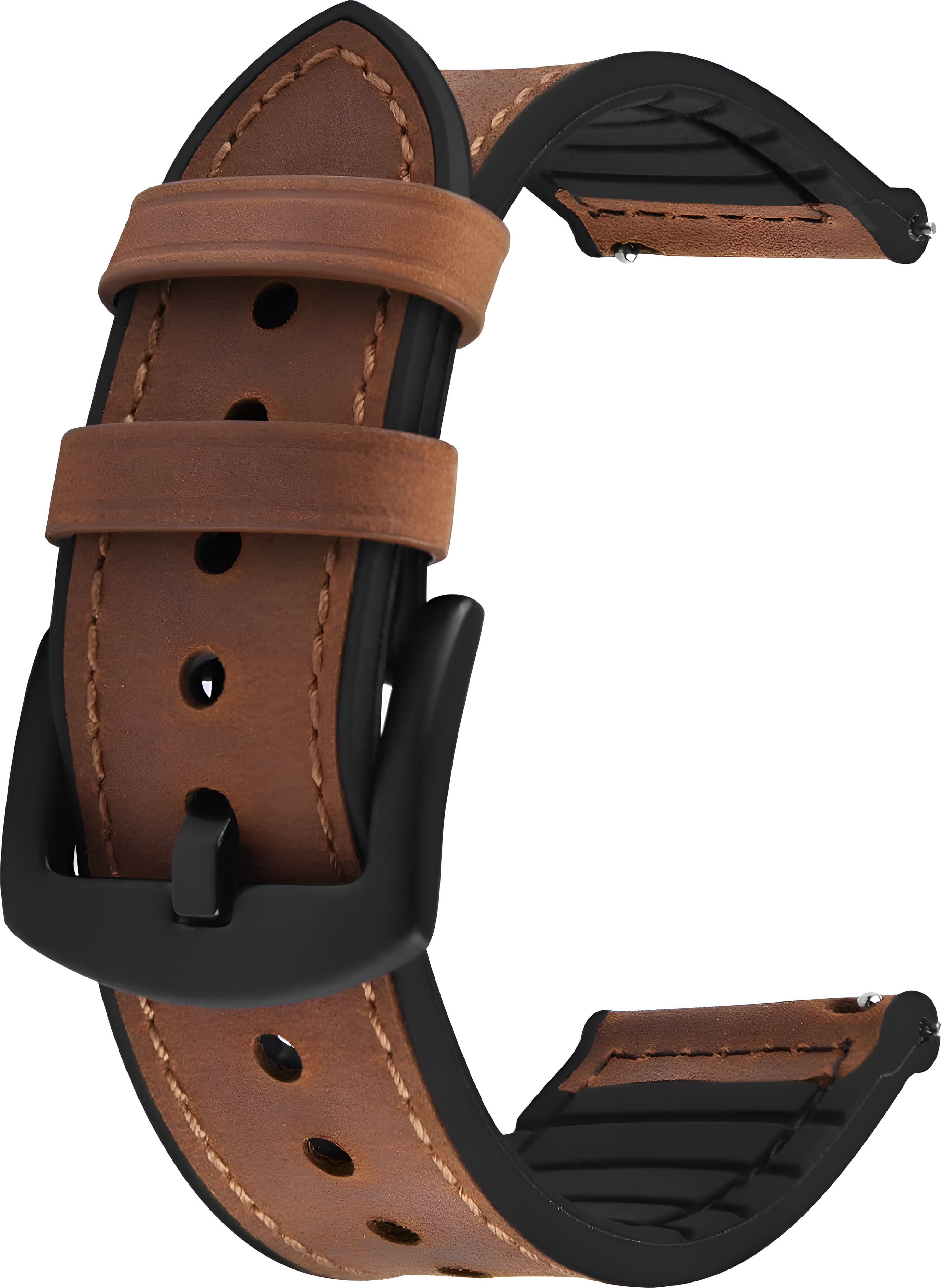TooHype 22mm Leather Silicone Premium Wrist Strap (Compatible Watch List In Photo) 22 mm Silicone Watch Strap-image-14