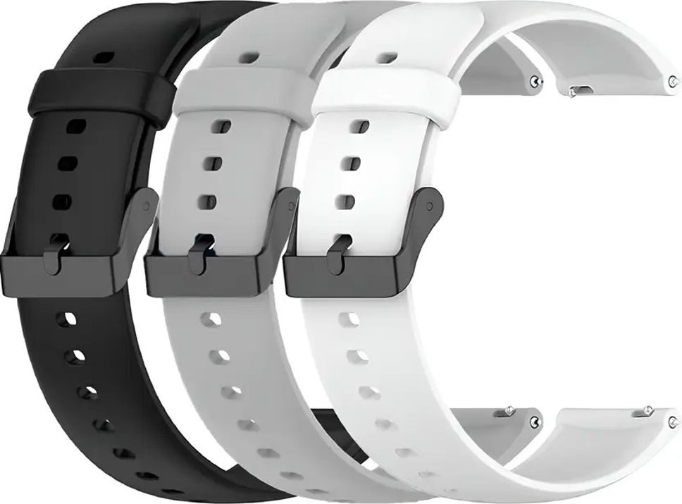 Firetook Premium 22mm Combo (Pack of 3) Watch Strap with Durable 22 mm Silicone Watch Strap