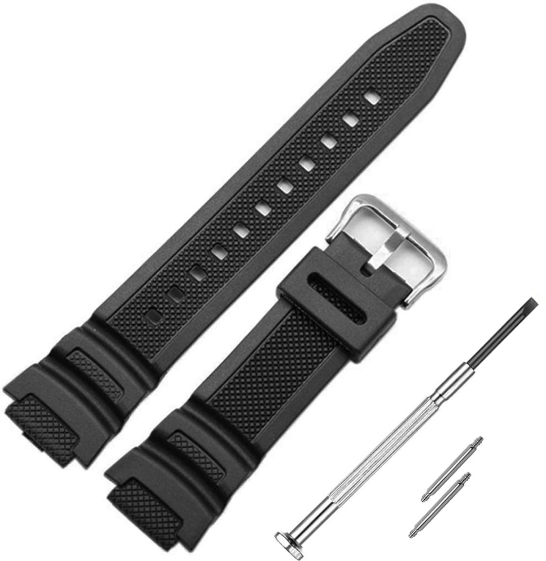 DBLACK [CDS26] Replacement Strap/Band For Casio SGW-400H-1BVH, SGW-300H-1AVH & Others, 18 mm Resin Watch Strap-image-48