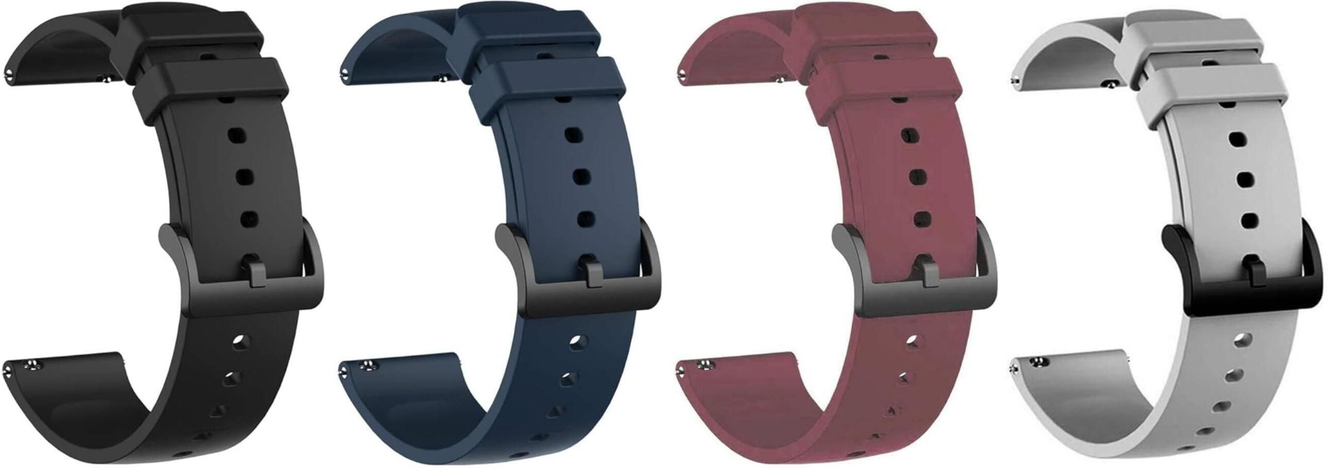 LORENZ BS-BLK-BLU-GRY-MRN 22 mm Silicone Watch Strap-image-34