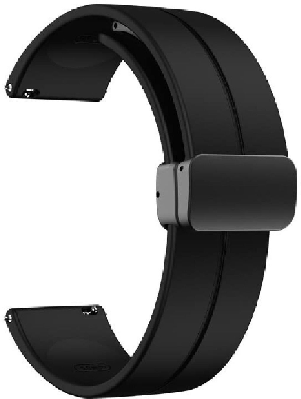 GRAF 20MM Quick Release Silicone Watch Strap With Magnetic Lock & Folding Buckle 20 mm Silicone Watch Strap-image-43