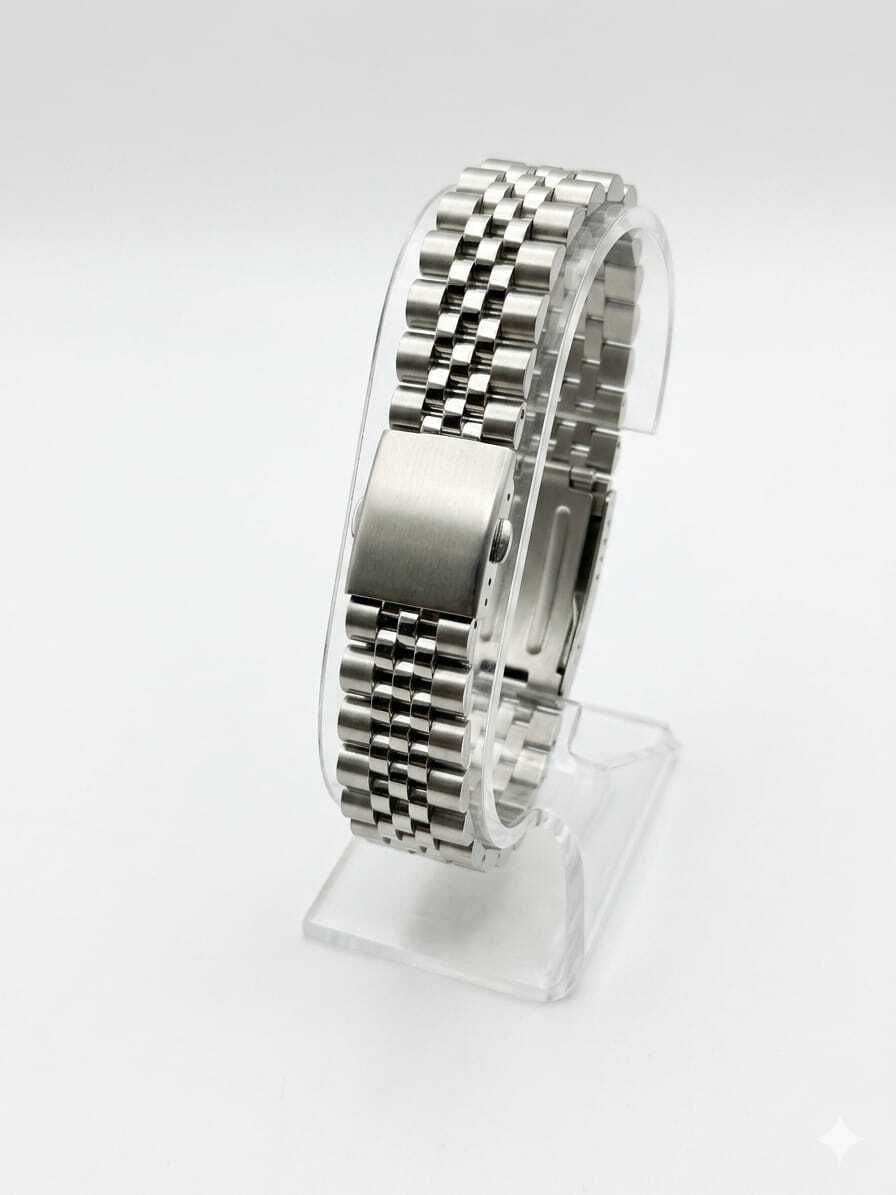 LUBA HIMT Premium jublee chain with push lock competeble with tit-an s-onata t-imex 18 mm Stainless Steel Watch Strap-image-15