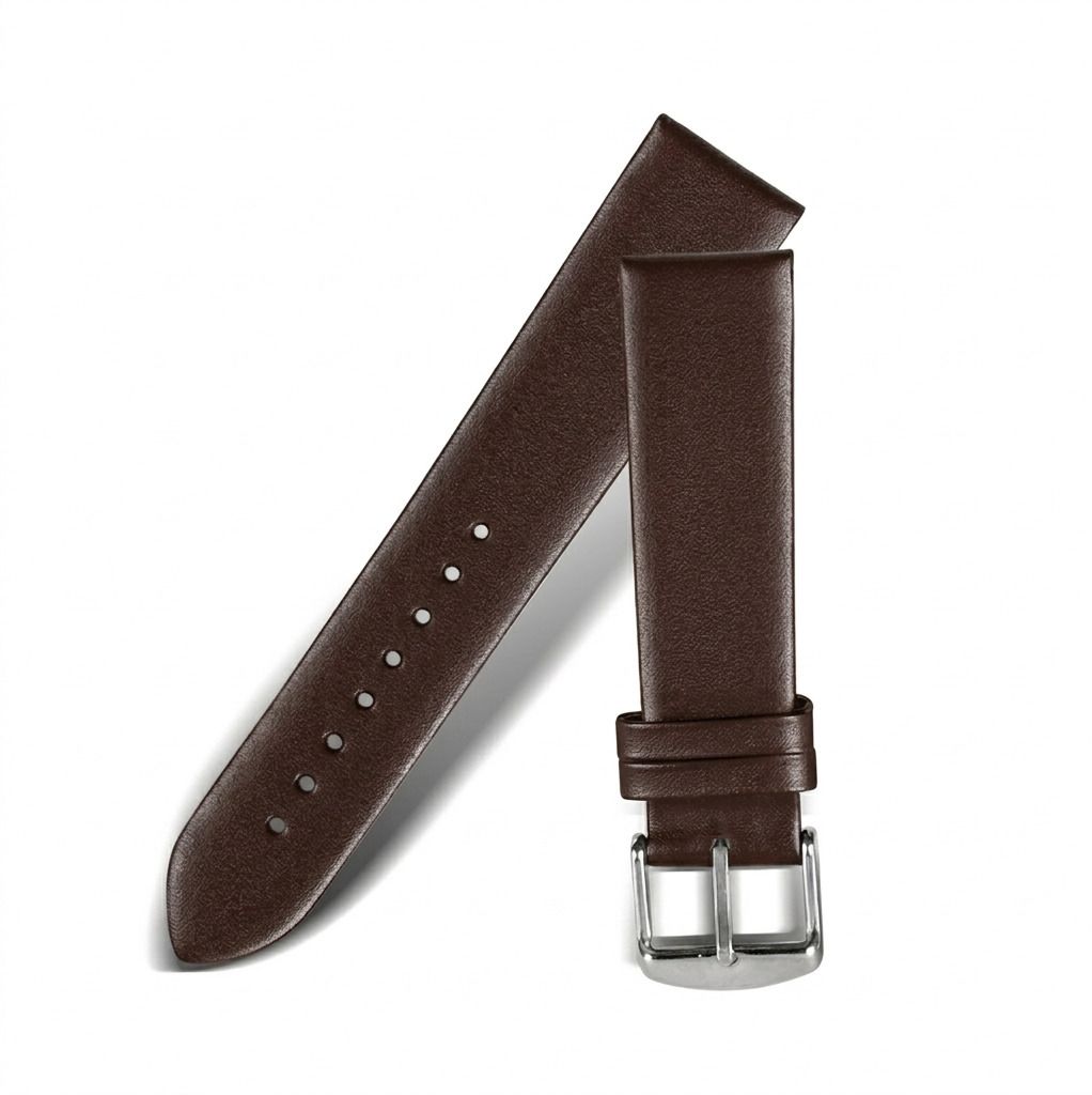 K&T Creation's Premium Leather Strap for Traditional And Smartwatch With Quick Release pins 20 mm Genuine Leather Watch Strap-image-27