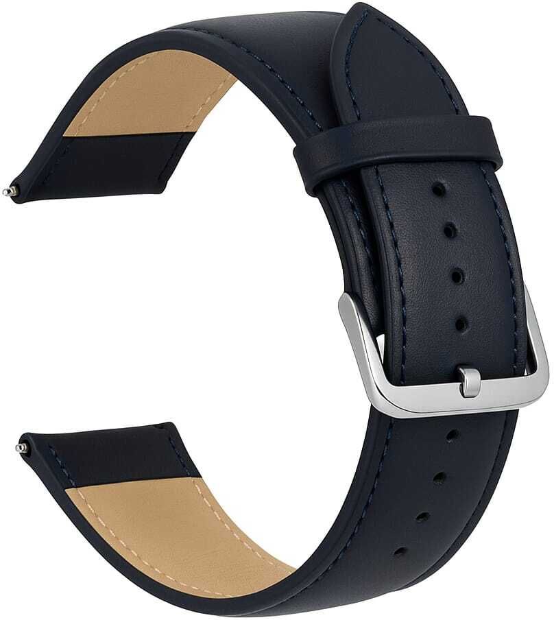 RStraps 22MM BLUE 22 mm Genuine Leather Watch Strap-image-23