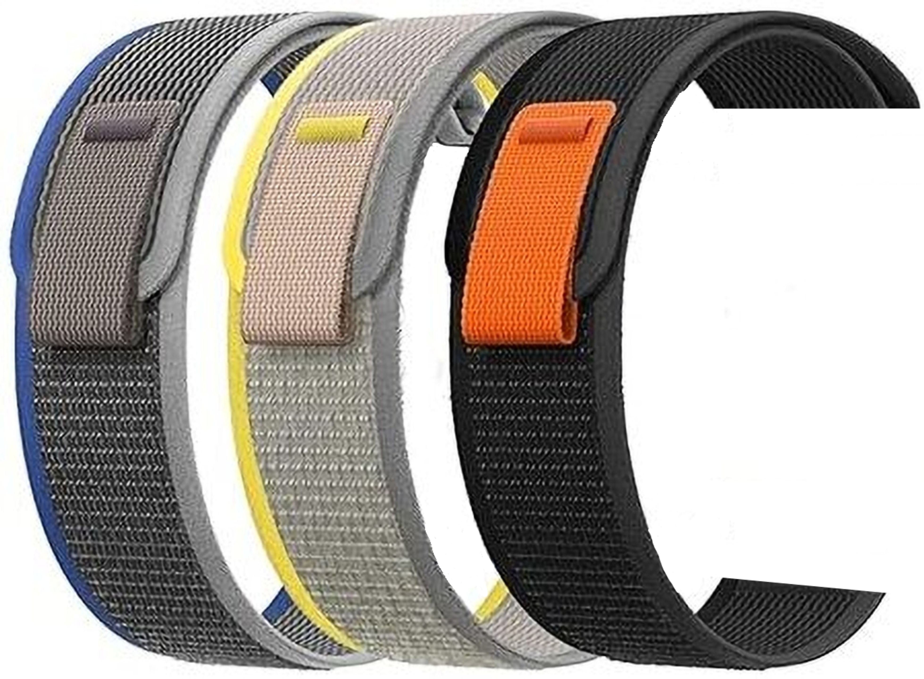 ReeBeet 22mm Trail Nylon Belt Pack 3 Alpine Velcro (Compatible Watch List In Photo) 22 mm Fabric Watch Strap-image-49