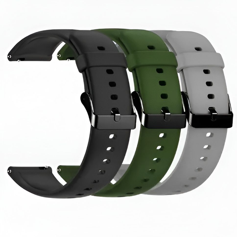 Firetook 22mm Replacement Combo 5 Soft Watch Strap Belt (Compatible Watch List In Photo) 22 mm Silicone Watch Strap-image-13
