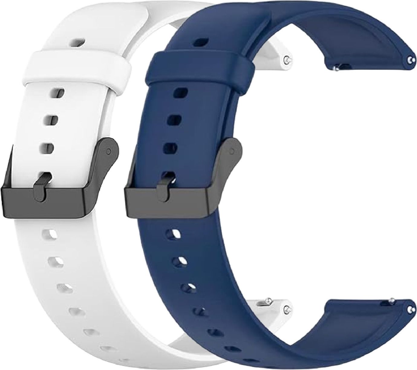 TRENDINGVIEW Premium 20mm Combo Watch Strap with Durable Buckle for Men & Women 20 mm Silicone Watch Strap