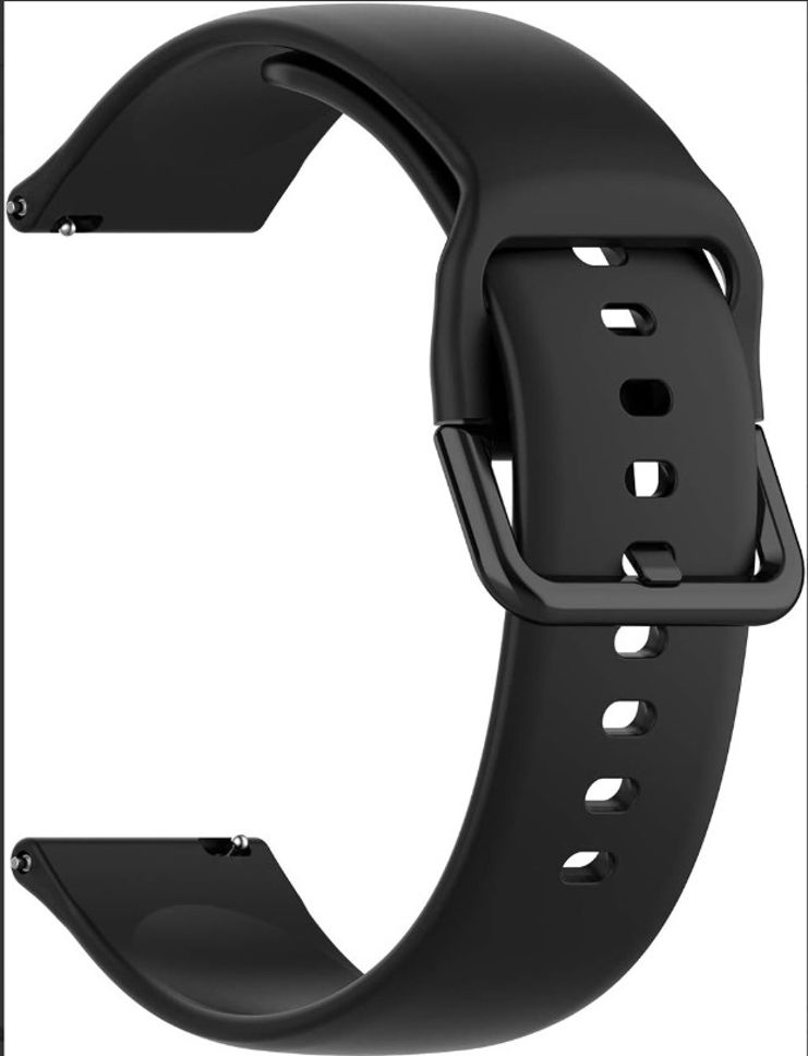 ABC Silicone Smart Watch Strap | Soft Replacement Wrist Band with Metal Buckle 22 mm Silicone Watch Strap-image-17