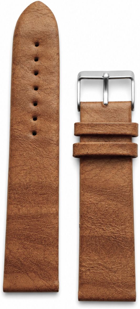 ShreejiShyam 22mm Slim Leather Watch Strap for Men & Women | Soft Genuine Leather | Yellow 20 mm Genuine Leather Watch Strap-image-1