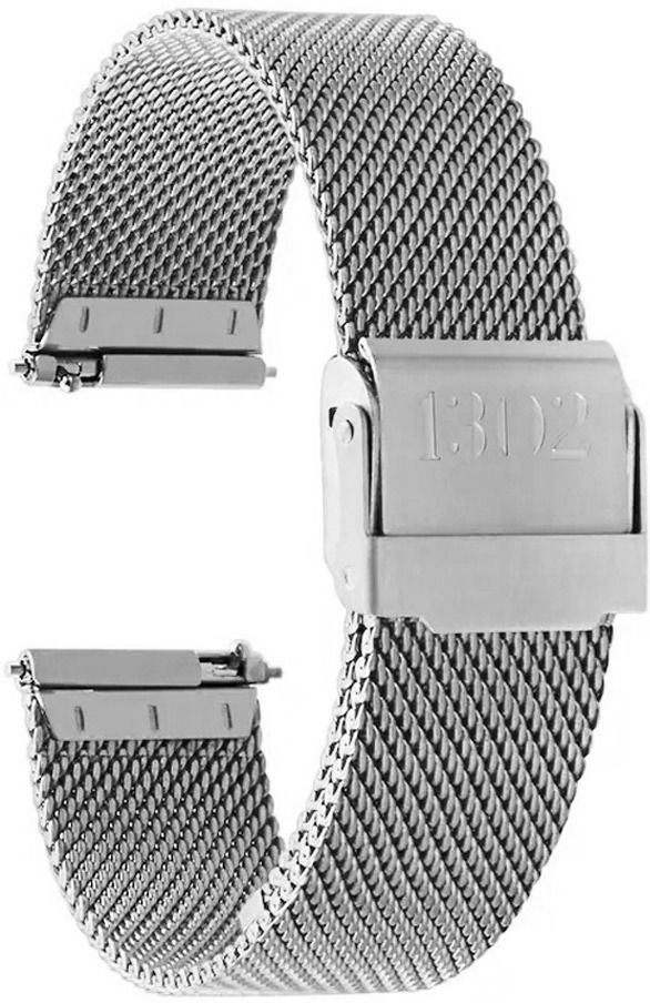 LUBA HIMT quick release classic superfine mesh polished silver Bracelet 16 mm Stainless Steel Watch Strap-image-47