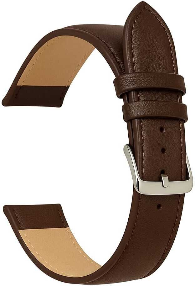RStraps 20mm Dark Brown Genuine Leather Watch Strap Belt for Men Replacement Band 20 mm Genuine Leather Watch Strap-image-25