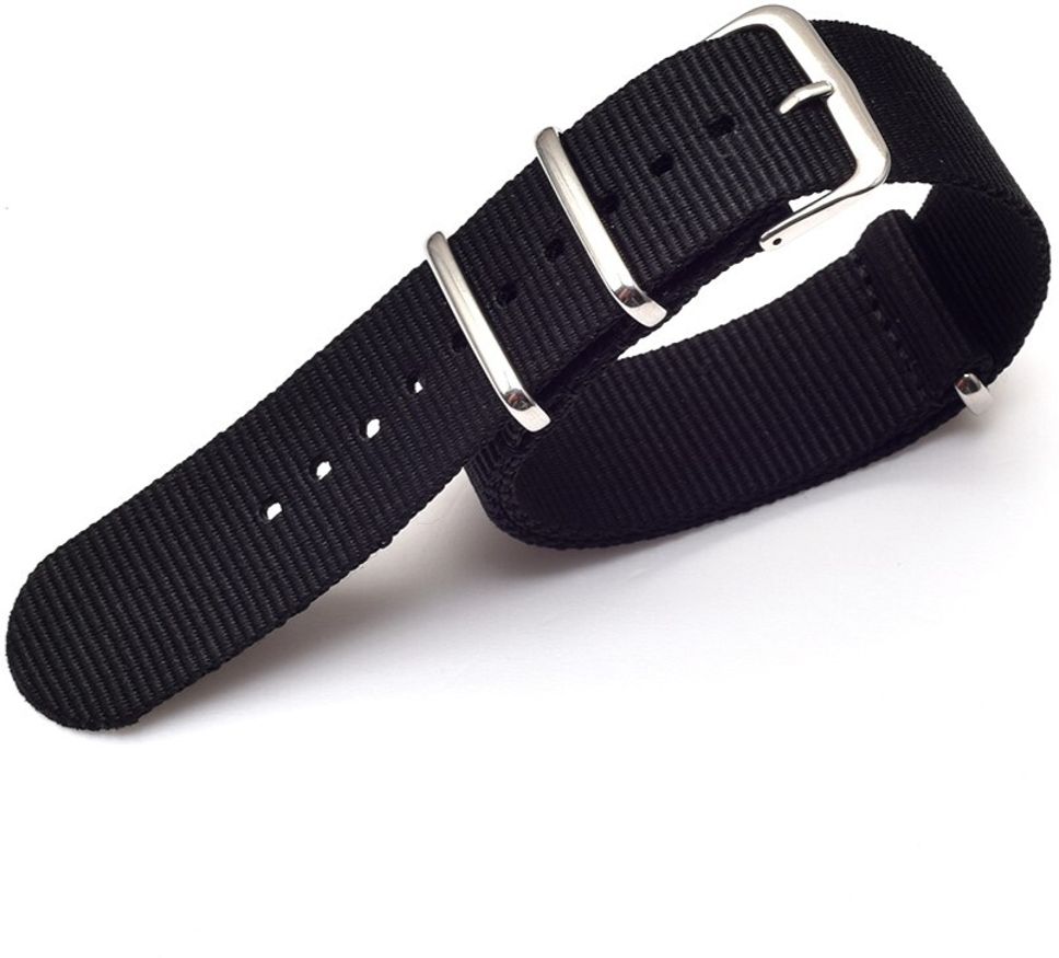 vinanth NATO Nylon Watch Band / Watch Strap - Green Colour with Stainless Steel Buckle 18 mm Fabric Watch Strap-image-17