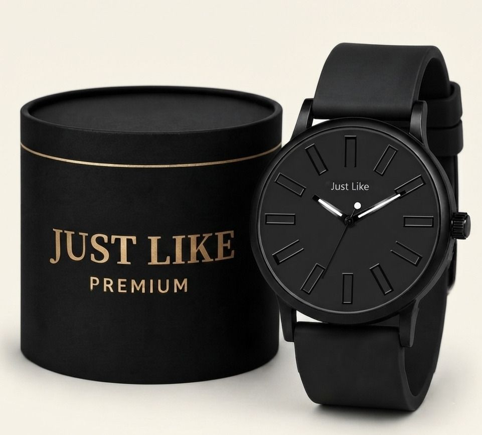 Stylish Dial Slim Case Rubbers Strap Wrist Analog Men Watch Analog Watch - For Men JLK-111 Black- Grey MEN Watch-image-26