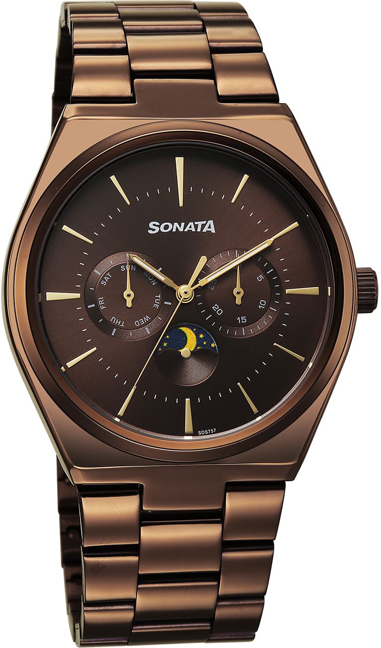 Sonata Festive 2.0 Quartz Brown Round Dial Men's Watch / Analog Watch - For Men 77202QM01-picture-38