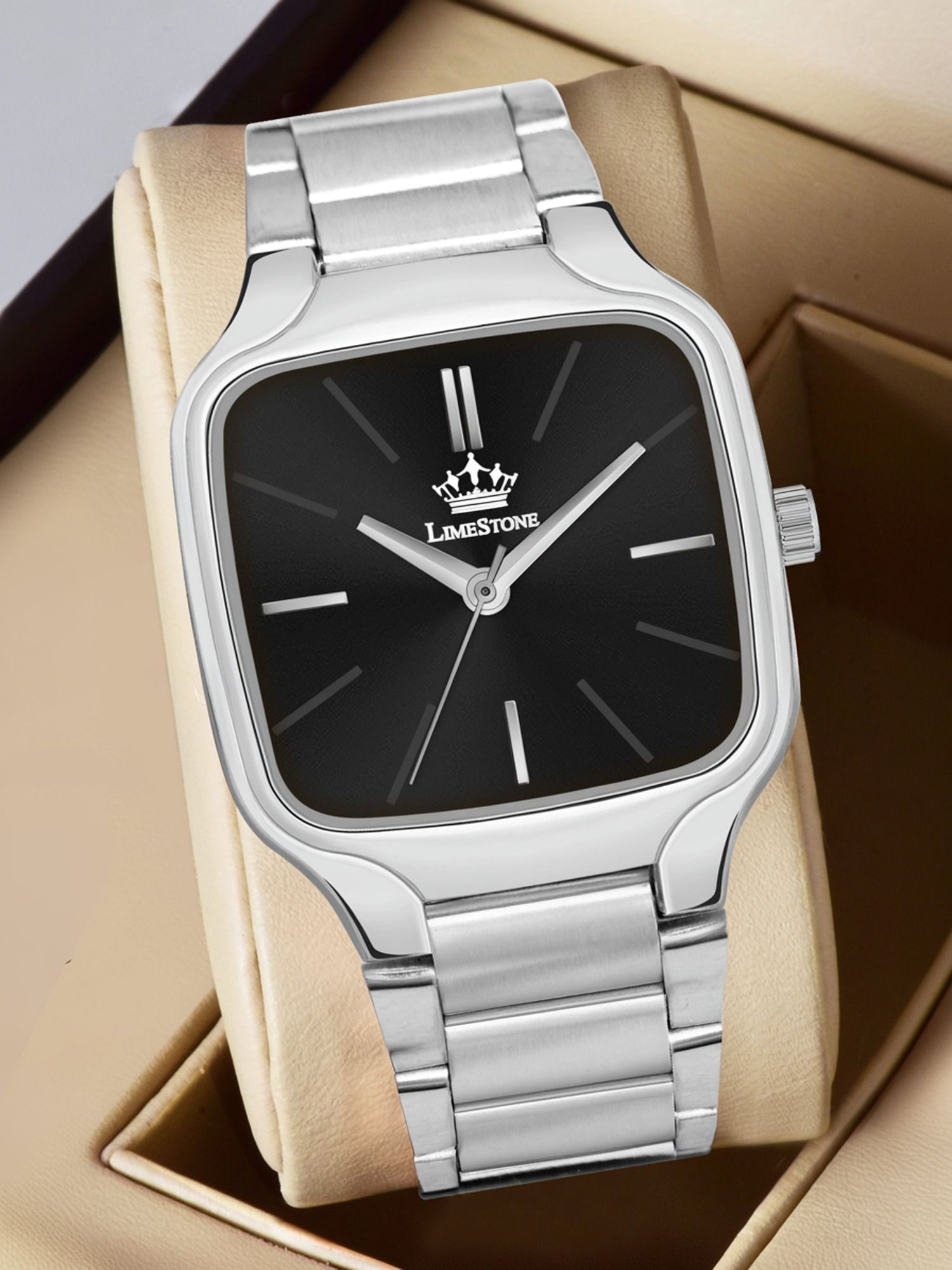 limestone NEW DESIGNER SQUARE DIAL QUARTZ Analog Watch - For Men LS3315-picture-27