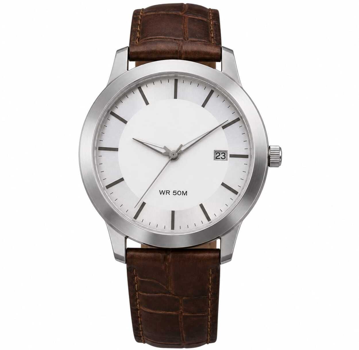 T-50 RM Men's Analog Leather Strap Watch Analog Watch - For Men Date Display | Classic Quartz Wrist Watch-image-10