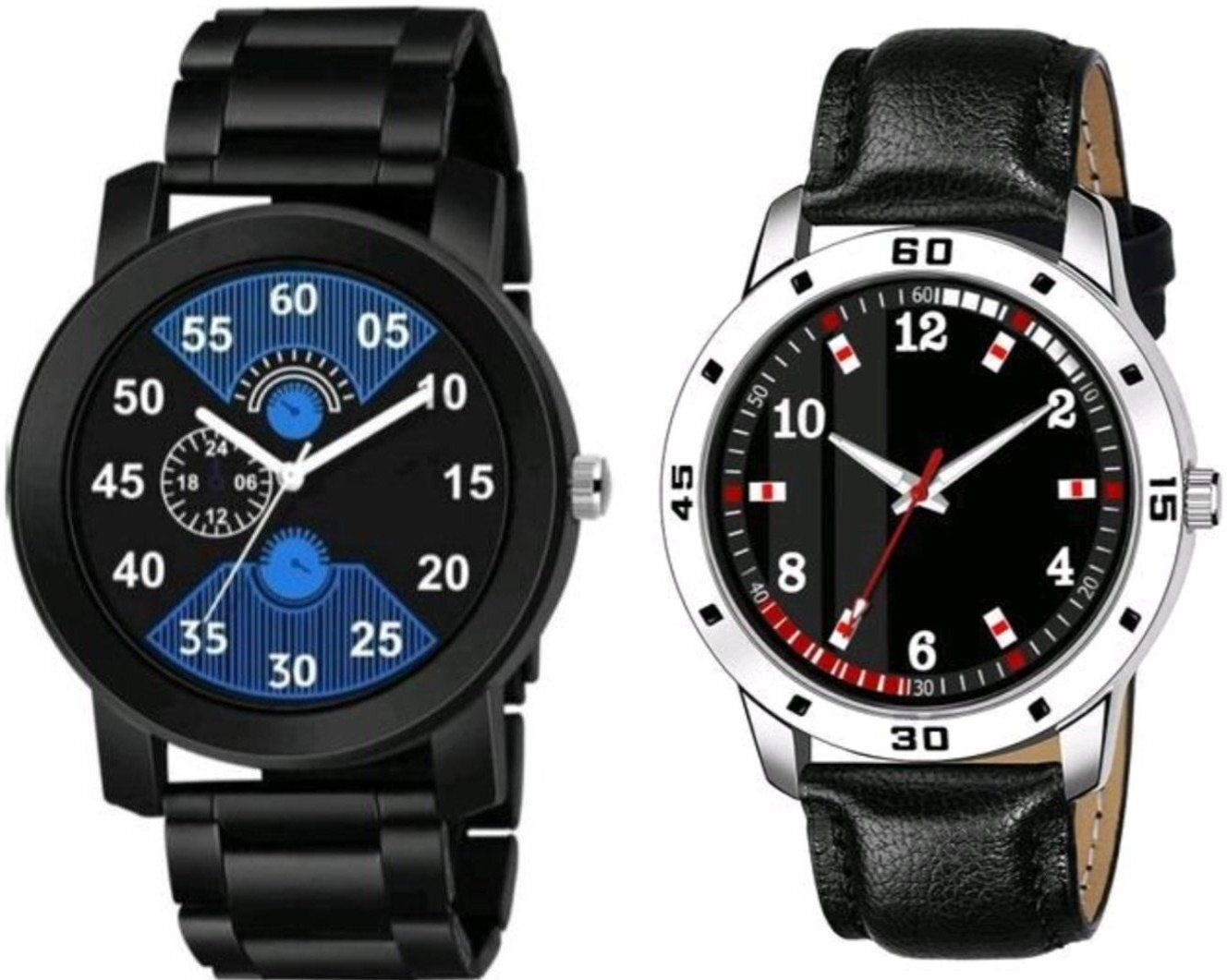 Premium Round Dial Analog Wrist Watch For Men_ Analog Watch - For Men SB_28_Steel-Leather_13-image-14