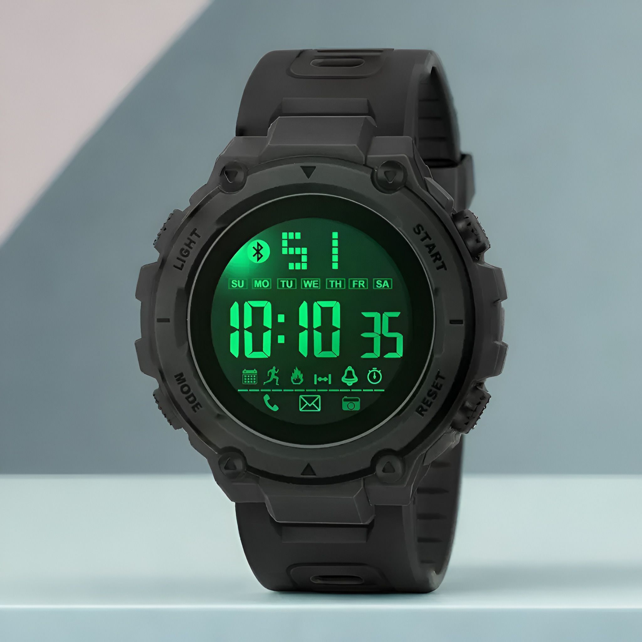 3ATM Waterproof Sports Watch for Men Boys with Backlight Alarm Snooze Stopwatch Digital Watch- For Men LXK-251-image-41