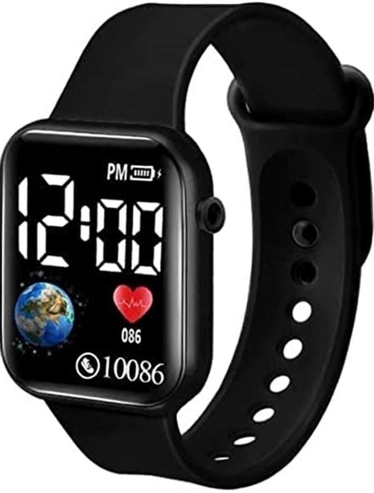 Digital Dial Waterproof Smart Design LED Display Kids Watch for Boys & Girls Digital Watch - For Boys & Girls NEW_FK_footbal bk1a-image-45