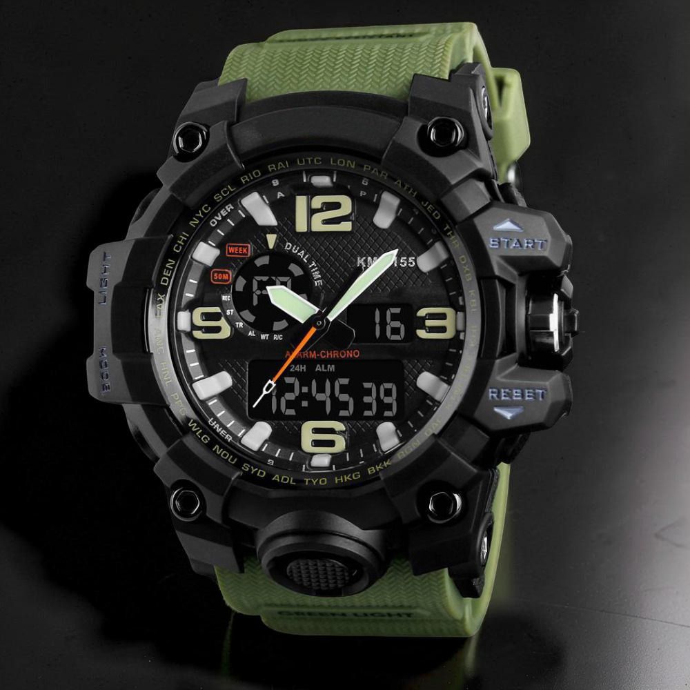 felizer SKM-1155 Premium Sports Watch Analog-Digital Watch - For Men Sports Watch | LED Display | Waterproof | Alarm | Stopwatch-picture-4