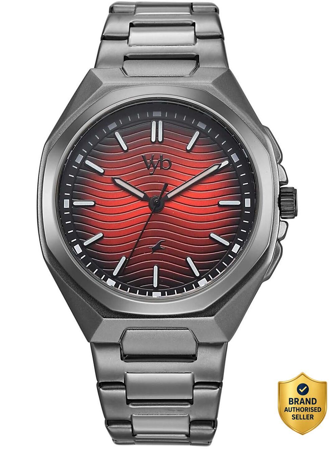 Fastrack Vyb Quest Quartz Red Gradient Dial Gun Stainless Steel Strap Analog Watch - For Men FV30054QM01W-picture-37