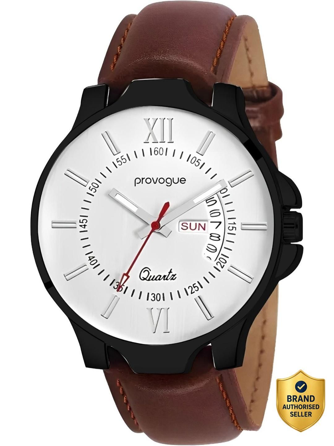 Trending Premium Quality Day & Date Functioning Boys Analog Watch - For Men 4078-wytblk-brwn Basic Analog Watch for Men-image-4