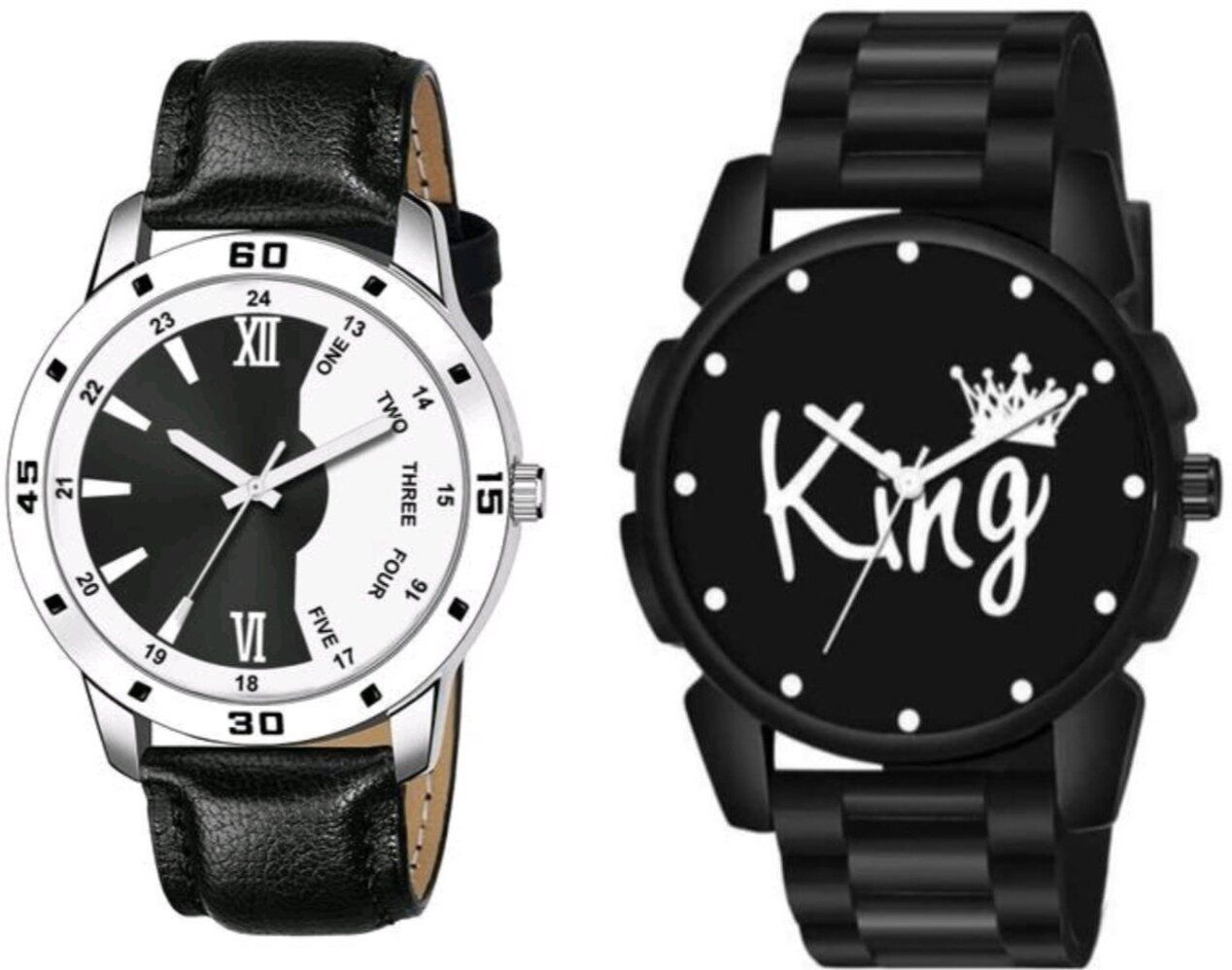 Premium Round Dial Analog Wrist Watch For Men_ Analog Watch - For Men SB-CUT_05_Steel-Leather_3-image-49