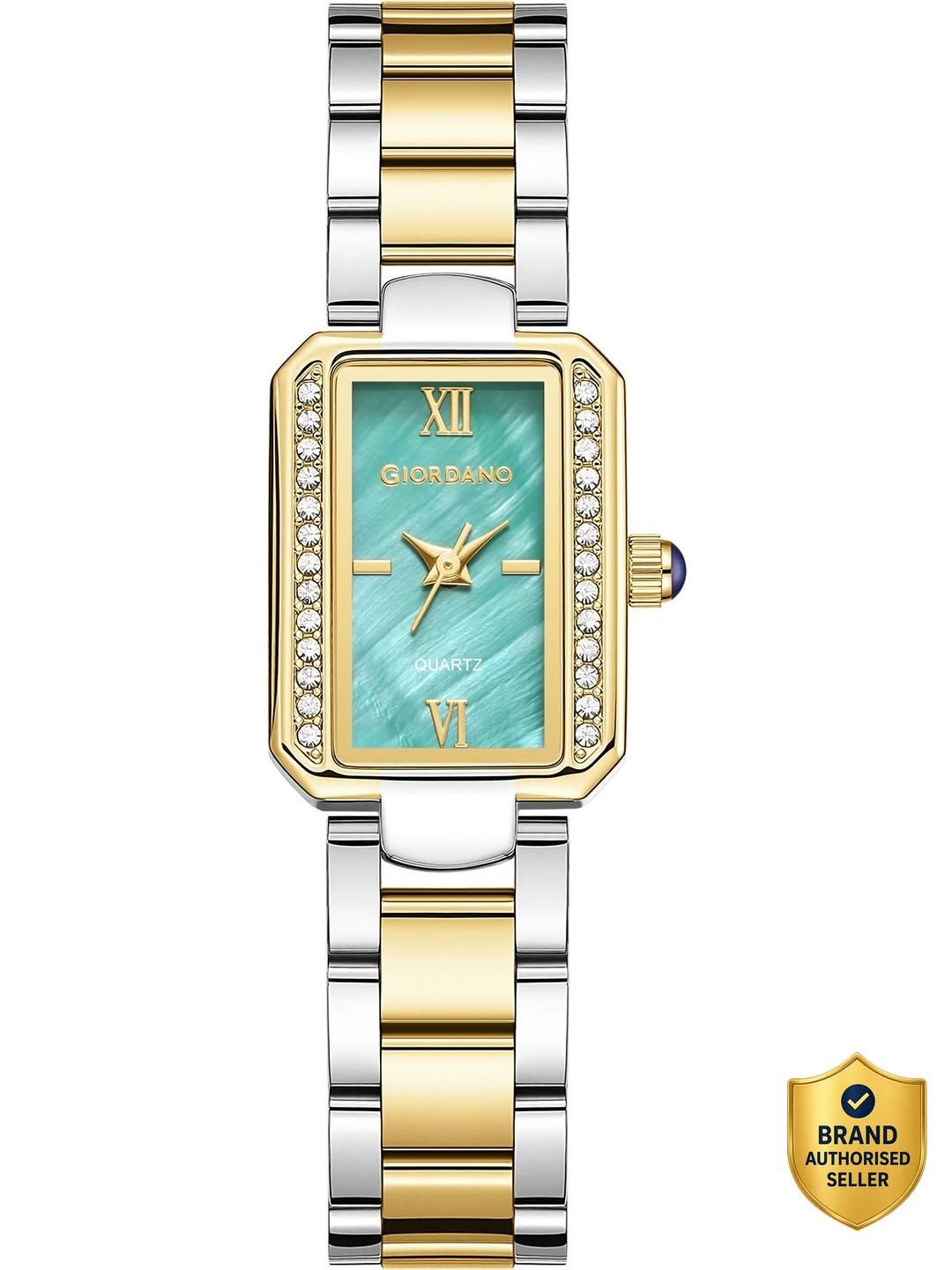 giordano Analog Watch - For Women Rectangular Dial, Crystal-Studded Case with Stainless Steel Strap GZ-60167-33-picture-24