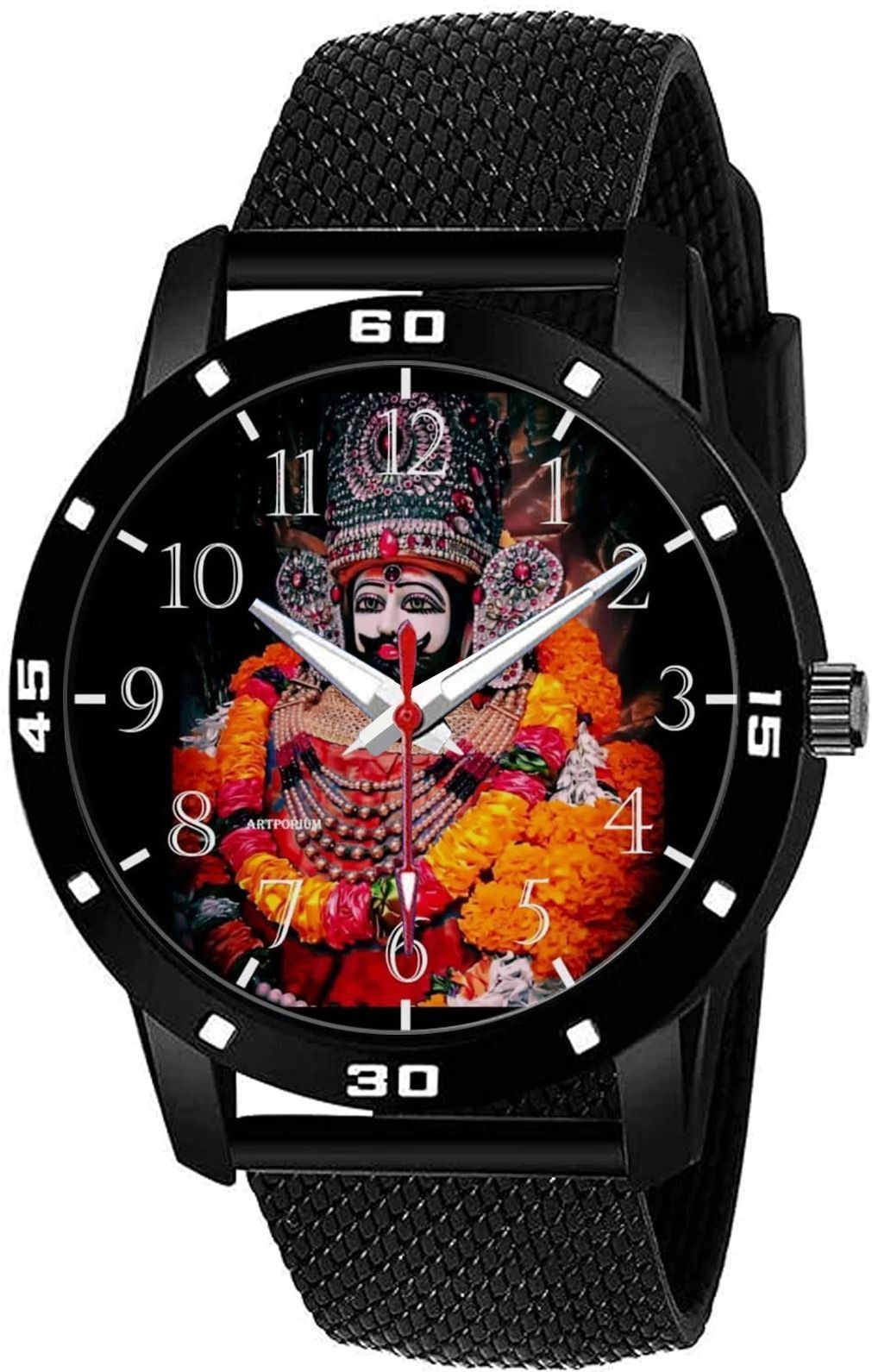khatu shyam watch for men&women Analog Watch - For Men BLACK WATCH FOR BOYS-image-38