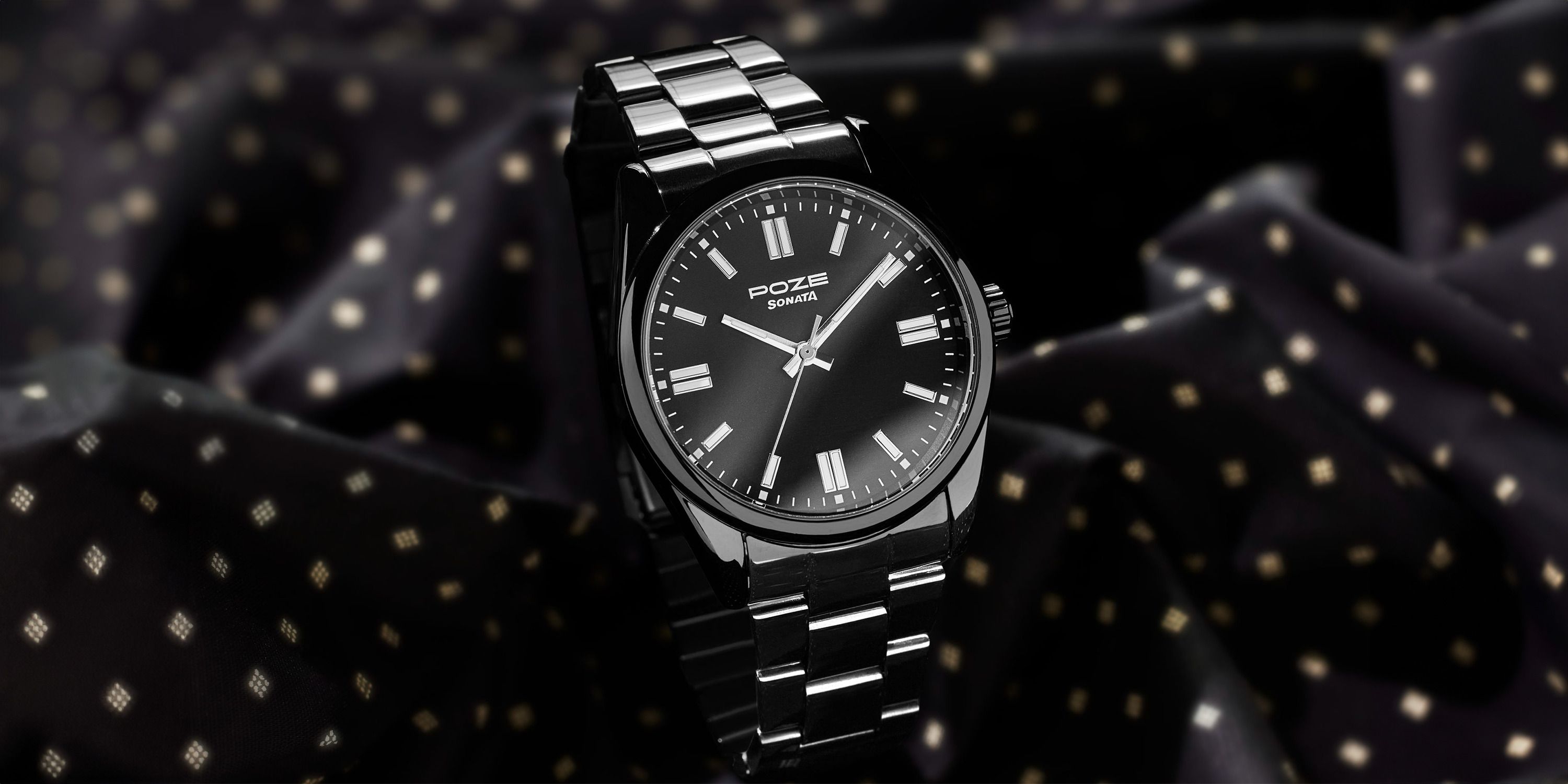 sonata Poze - Metal Analog Watch - For Men SP70033NM01W-picture-29