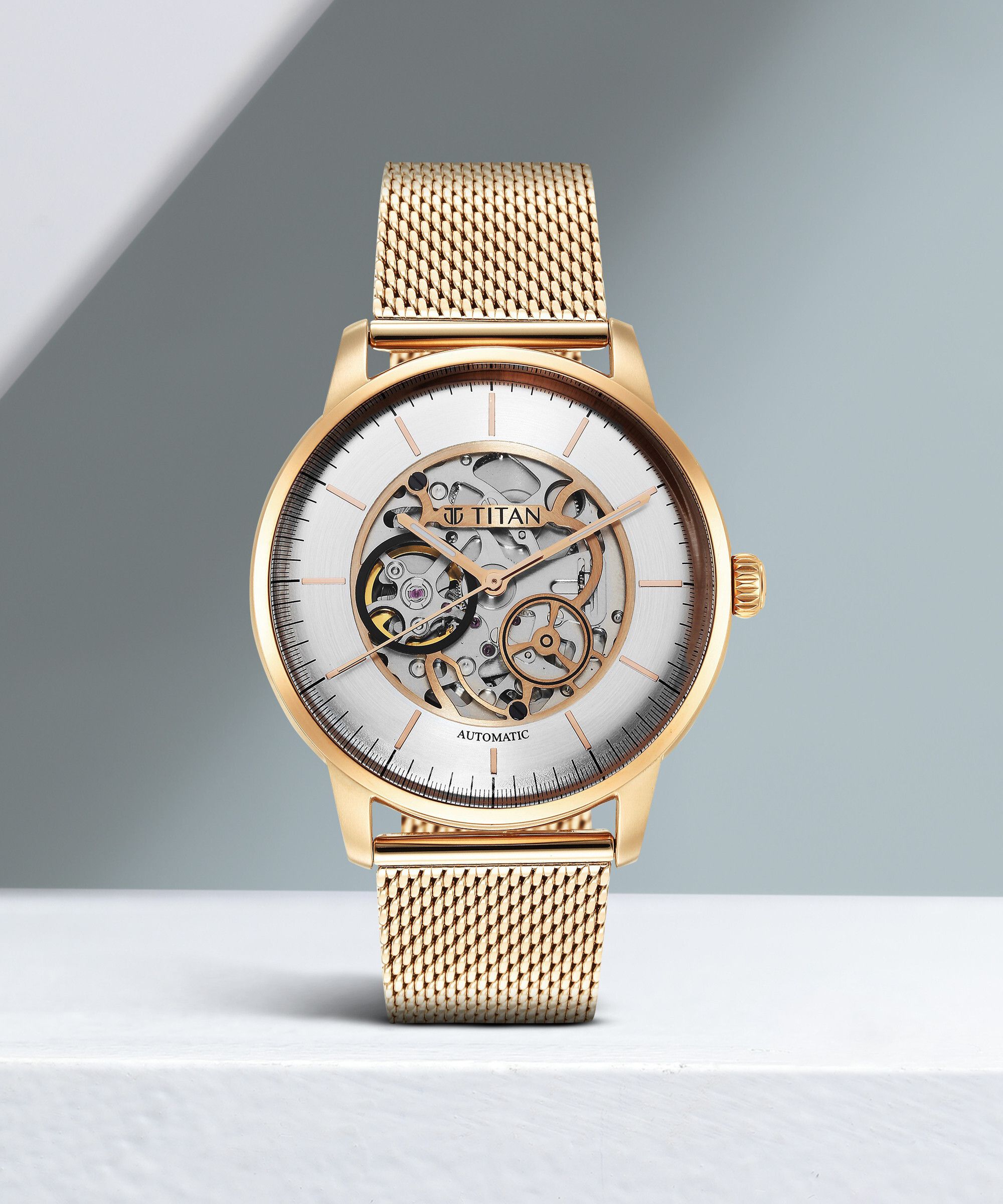 Titan Mechanical Analog Watch - For Men NT90110WM01-picture-19