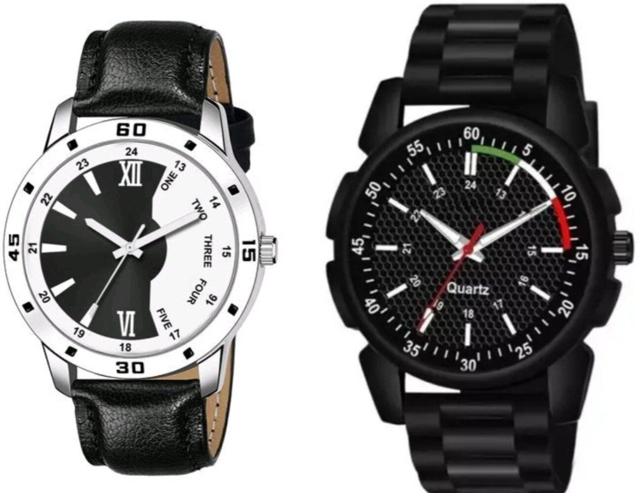 Premium Round Dial Analog Wrist Watch For Men_ Analog Watch - For Men SB-CUT_06_Steel-Leather_3-image-8