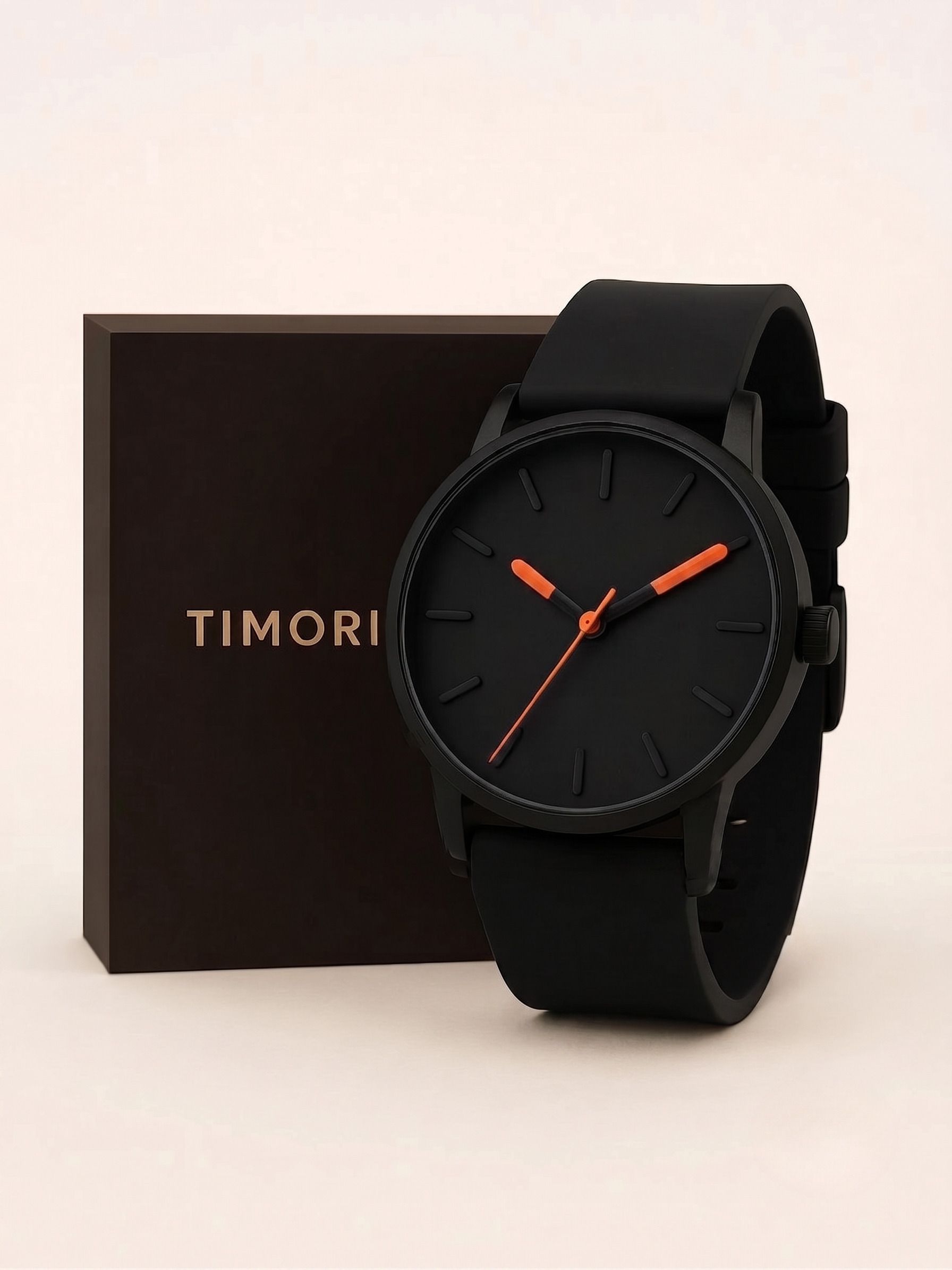 Full Black Dial Analog Watch for Men With Black Silicone Strap Analog Watch - For Men ORANGEKATA-BLACK-image-11