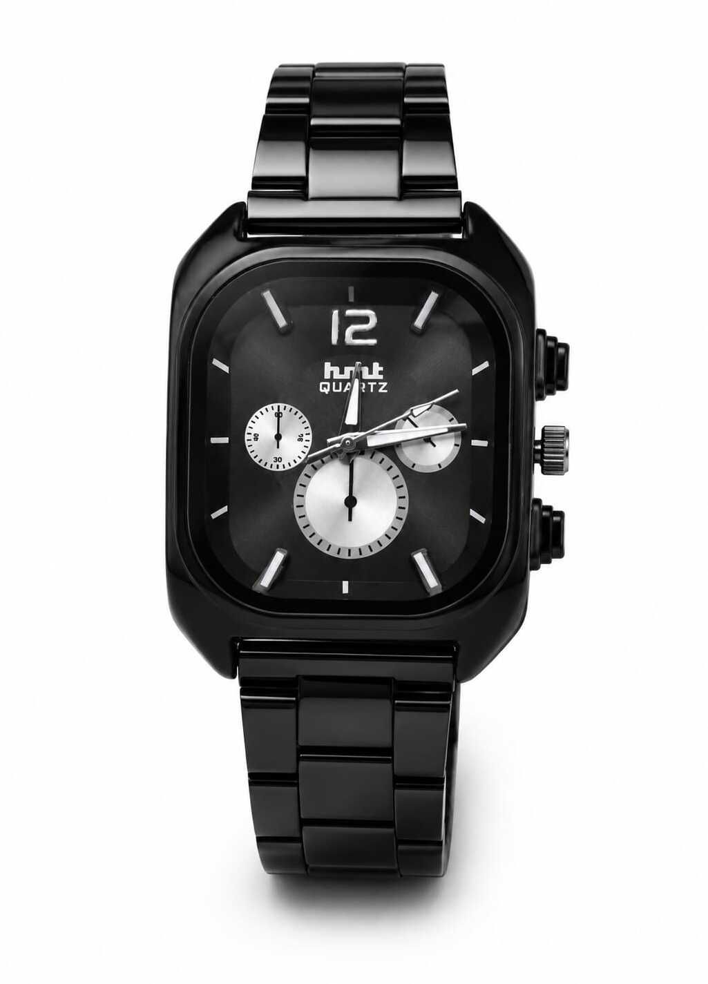 Premium Analog Watch - For Men Black Metal Strap Analog Watch for Men-image-1