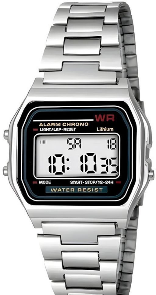 Stylish Metal Strap Series Digital Watch - For Boys flip-gaseoSilver_1AS022-image-37