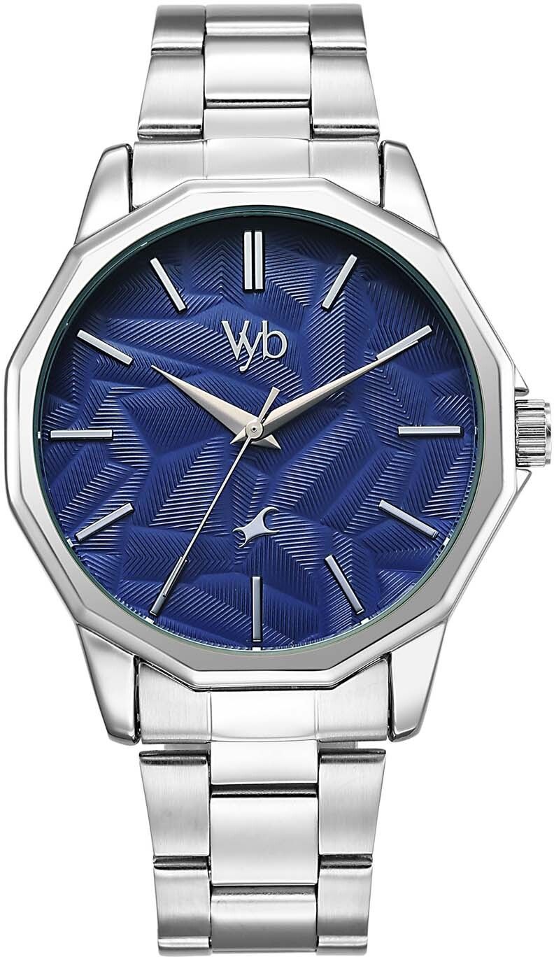 Fastrack Vyb Drift Quartz Blue Dial Silver Stainless Steel Strap Analog Watch - For Men FV30059SM01W-picture-10