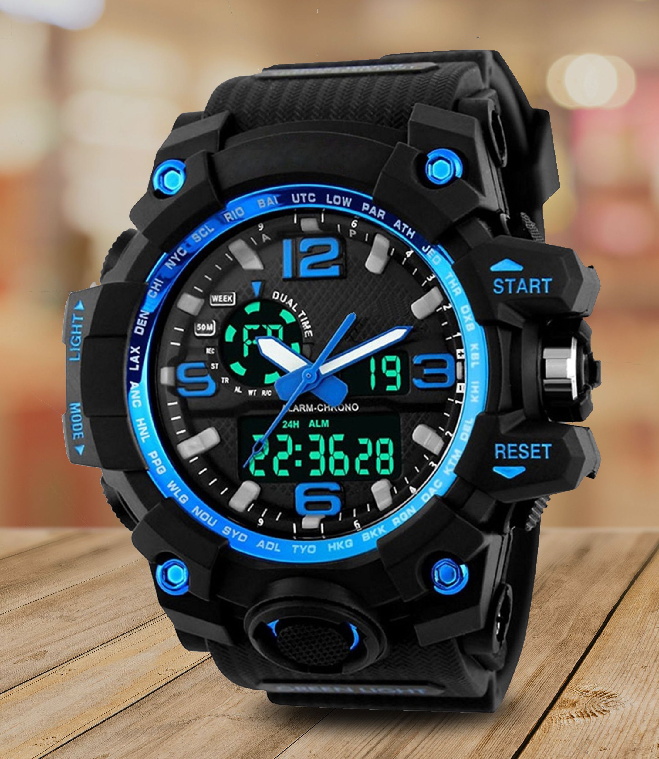 diaggro New TRENDING 1155 boys watch, featuring fresh arrival and elegant design Analog-Digital Watch - For Boys Sporty black strap watch with dual time and water resistance included-picture-12